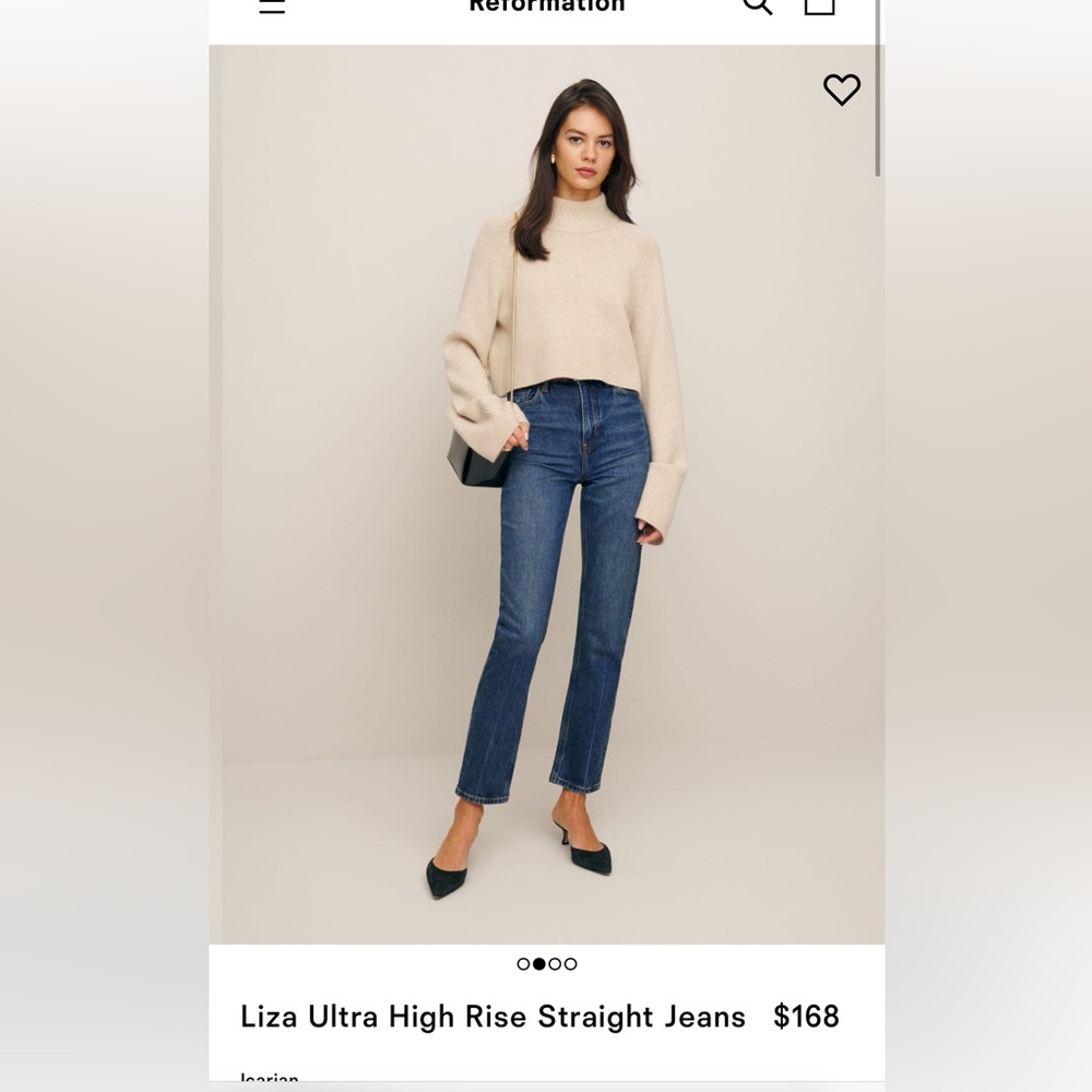 Liza Ultra High Rise Straight Jeans- size 31 Like new!